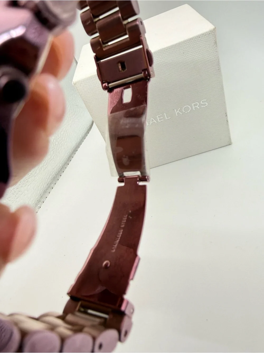 Michael Kors MK6721 Bradshaw Purple Chronograph Watch Box Extra Links